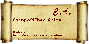 Czingráber Anita névjegykártya