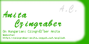 anita czingraber business card